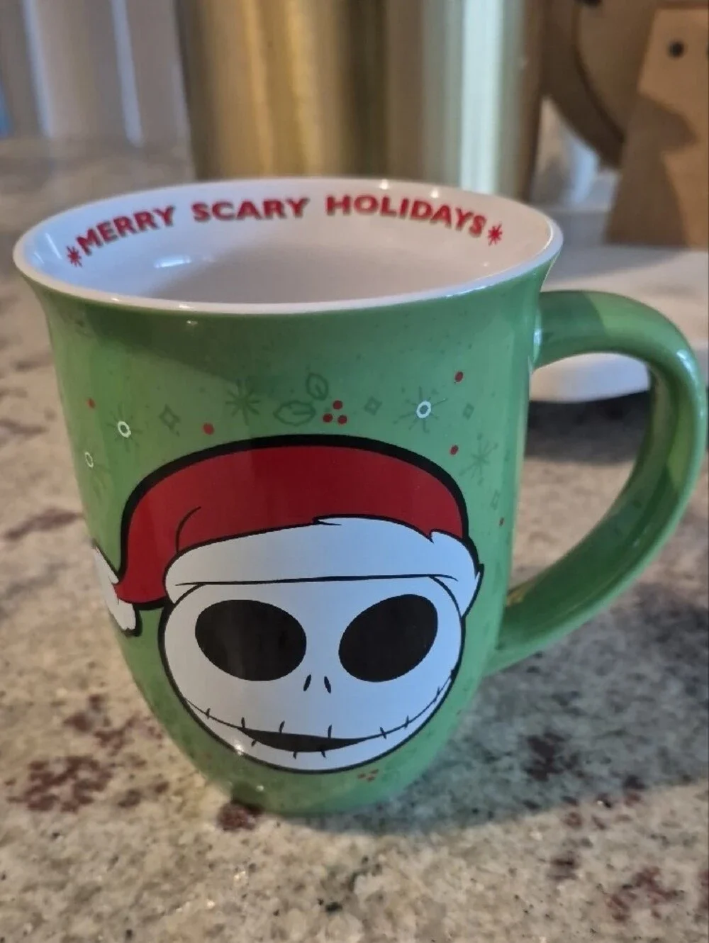 Disney Ceramic Mug - Pikachu and Jack Skeleton Festive Design